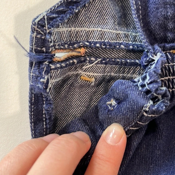 Denim Duds - 2T, denim overall romper, vintage - Picture 4 of 7